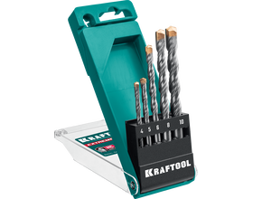 Набор сверл по бетону KRAFTOOL 29166-H5 Extreme, 5 шт: 4-5-6-8-10 мм, трехгранный хвостовик