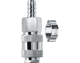 Переходник KRAFTOOL 06596-10 штуцер ″елочка″, 10 мм - рапид муфта, с хомутом