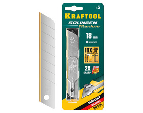 Лезвия сегментированные KRAFTOOL 18 мм, 5 шт (09605-TIN-18-S5)