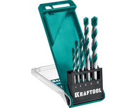 Набор сверл по керамограниту KRAFTOOL 29175-H5 Keramo, 5 шт: 4-5-6-8-10 мм с твердосплавной пластиной