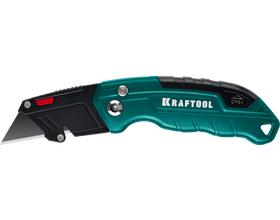 Нож складной компактный KRAFTOOL с трапециевидным лезвием, тип А24 (09242)