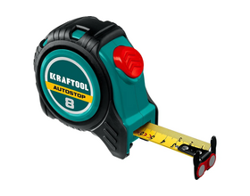 Рулетка профессиональная KRAFTOOL 8м х 25мм, с автостопом (3412-8-25)