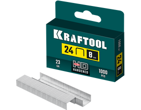 Скобы KRAFTOOL тип 24, 8 мм, калибр 23GA, 1000 шт (31724-08)