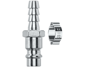 Переходник KRAFTOOL 06597-10 штуцер ″елочка″, 10 мм - рапид штуцер, с хомутом