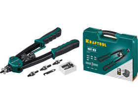 Заклепочник резьбовой двуручный KRAFTOOL М3 - М12, в кейсе (31183)