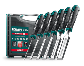 Стамеска-долото с двухкомпонентной рукояткой KRAFTOOL GRAND, 25 мм