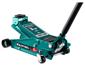 Домкрат подкатной KRAFTOOL 3 т, 130 - 465 мм, с быстрым подъемом для СТО (43450-3)