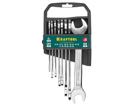 Набор рожковых гаечных ключей KRAFTOOL 8 шт, 8 - 24 мм (27033-H8C)