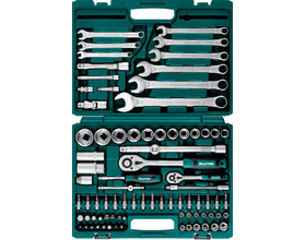 Универсальный набор инструмента KRAFTOOL X-Drive 82, 82 предм., (1/2″+1/4″) (27887-H82)
