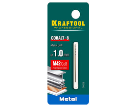 Сверло по металлу KRAFTOOL 29656-1 COBALT-8, 1.0 х 40 мм, сталь М42, HSS-Co(8%)