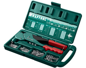 Заклепочник литой поворотный KRAFTOOL 360°, 2.4 - 4.8 мм, в кейсе (31176-H6)