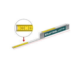 Метр складной деревянный профессиональный KRAFTOOL 2.4 м (34729)