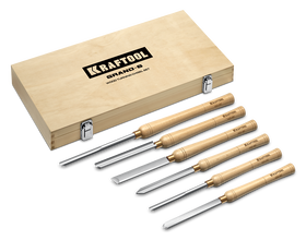 Набор токарных резцов по дереву KRAFTOOL Grand-6, 6 предм. (18368)
