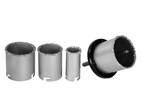 Набор кольцевых коронок KRAFTOOL 3340 4 шт, d 33, 53, 67, 73 мм, L 55 мм, карбид-вольфрамовая крошка