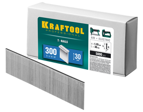 Гвозди тип 300 KRAFTOOL 25 мм, калибр 18GA, 5000 шт (31785-25)