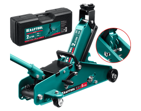 Домкрат подкатной KRAFTOOL 2.5 т, 140 - 385 мм, с увеличенным подъемом и фиксатором (43457-2.5)
