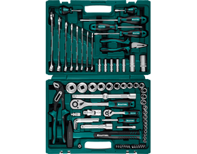 Универсальный набор инструмента KRAFTOOL EXTREM-76, 76 предм., (1/2″+3/8″+1/4″) (27889-H76)