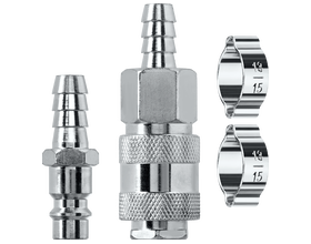 Набор KRAFTOOL 06599-10-H (штуцер ″елочка″, 10 мм - рапид муфта) + (рапид штуцер-штуцер ″елочка″, 10 мм) + (обжимны