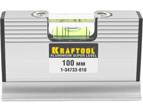Уровень компактный KRAFTOOL 4 в 1, 100 мм, для горизонтальных измерений и уклонов (1-34733-010)