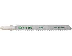 Полотна для лобзика KRAFTOOL 159511-2.5 T101B, EU-хвост., по дереву, шаг 2.5 мм, 75 мм, 2 шт
