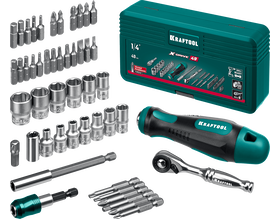 Набор бит и головок с битодержателем и трещоткой KRAFTOOL X-Drive-49, 49 шт (25816)