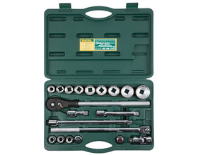 Набор торцовых головок для крупногабаритной техники KRAFTOOL TRUCK 20, 20 предм., (3/4″) (27895-H20)