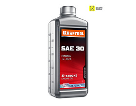 Минеральное масло для 4-тактных двигателей KRAFTOOL SAE 30, 1 л (41515-1)