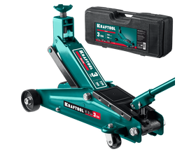 Домкрат подкатной KRAFTOOL 3 т, 190 - 530 мм, с высоким подъемом, в кейсе (43458-3-K)