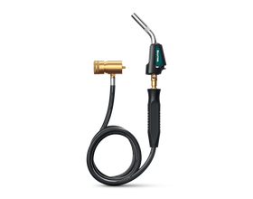 Горелка газовая KRAFTOOL со шлангом 1.4м с пьезоподжигом на баллон турбо нагрев + 30% 2000°C, Blue Fire (55512)