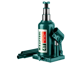 Домкрат бутылочный двухштоковый KRAFTOOL 2 т, 170 - 380 мм, с увеличенным подъемом (43463-2)