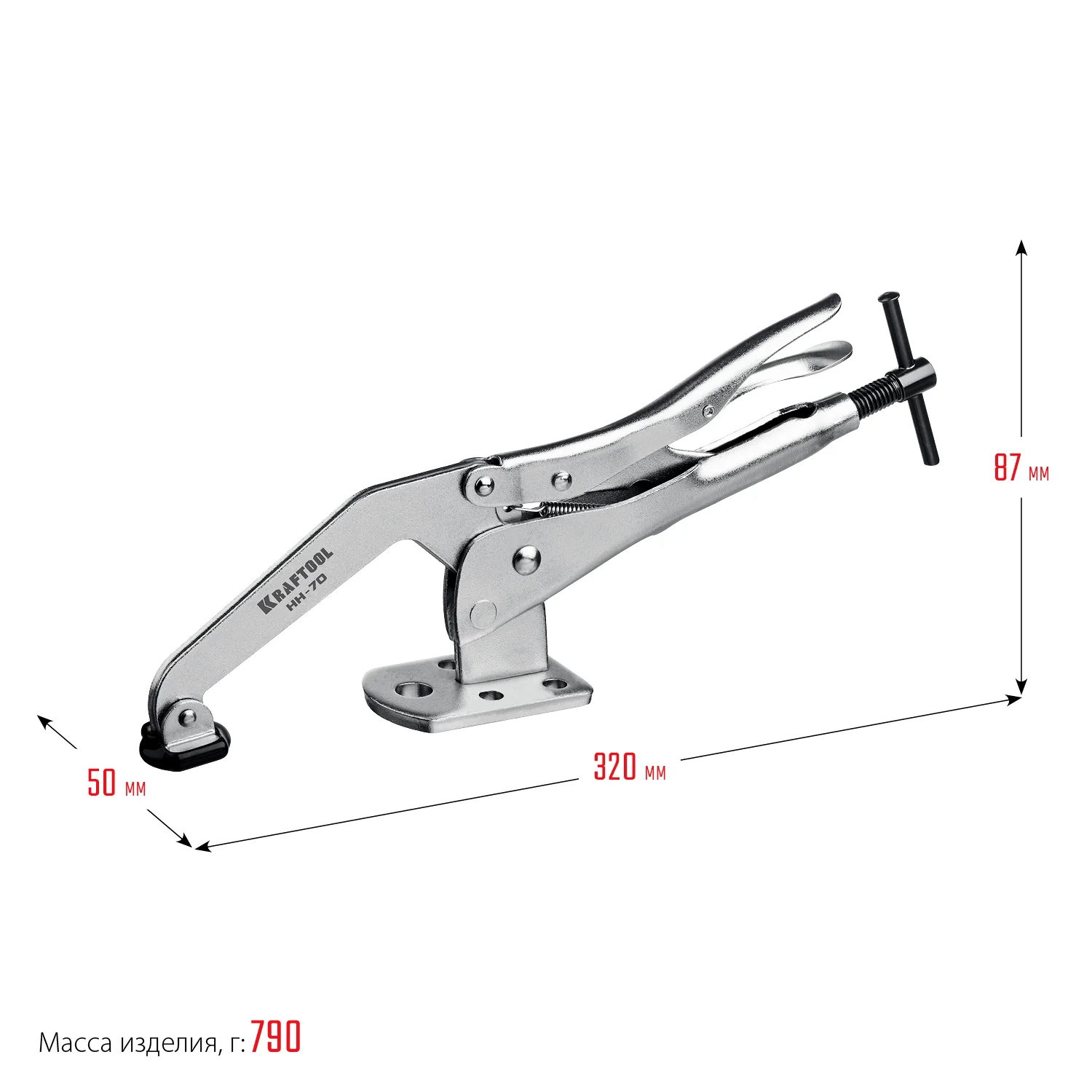 Зажимная струбцина KRAFTOOL SS-9, 92 х 62 мм (32220)