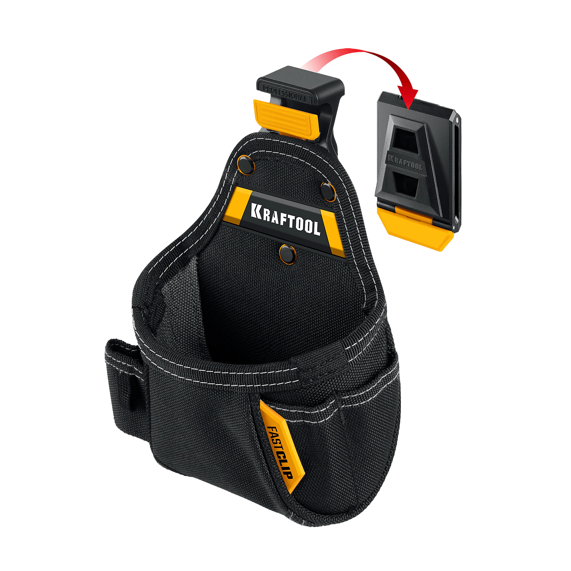 Поясная сумка KRAFTOOL KP-5, с быстросъёмным креплением FastClip, 150 х 190 мм (38778)