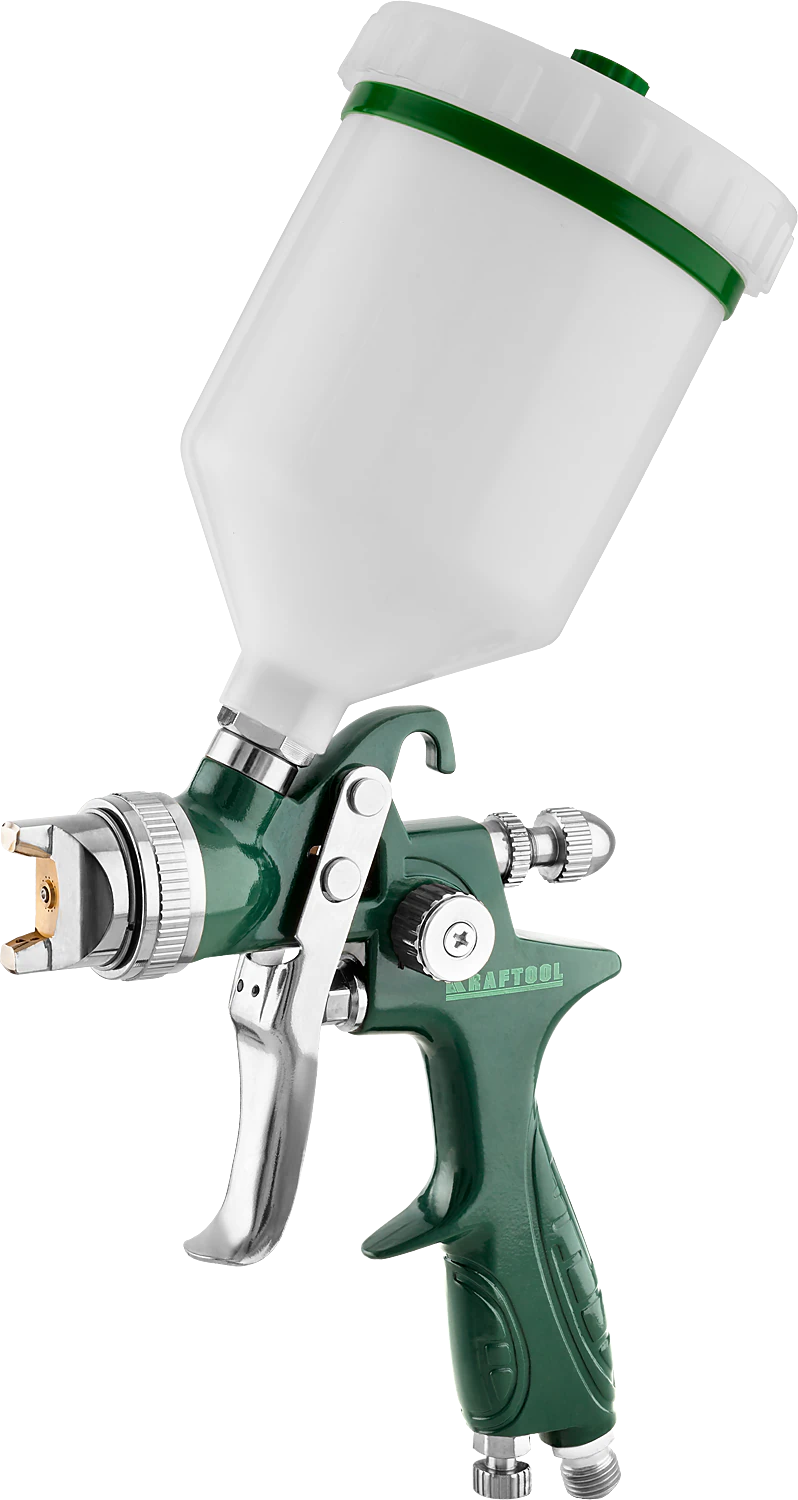 Пневматический краскопульт KRAFTOOL 06522-1.4 AirKraft, HVLP, 1.4 мм, с верхним бачком