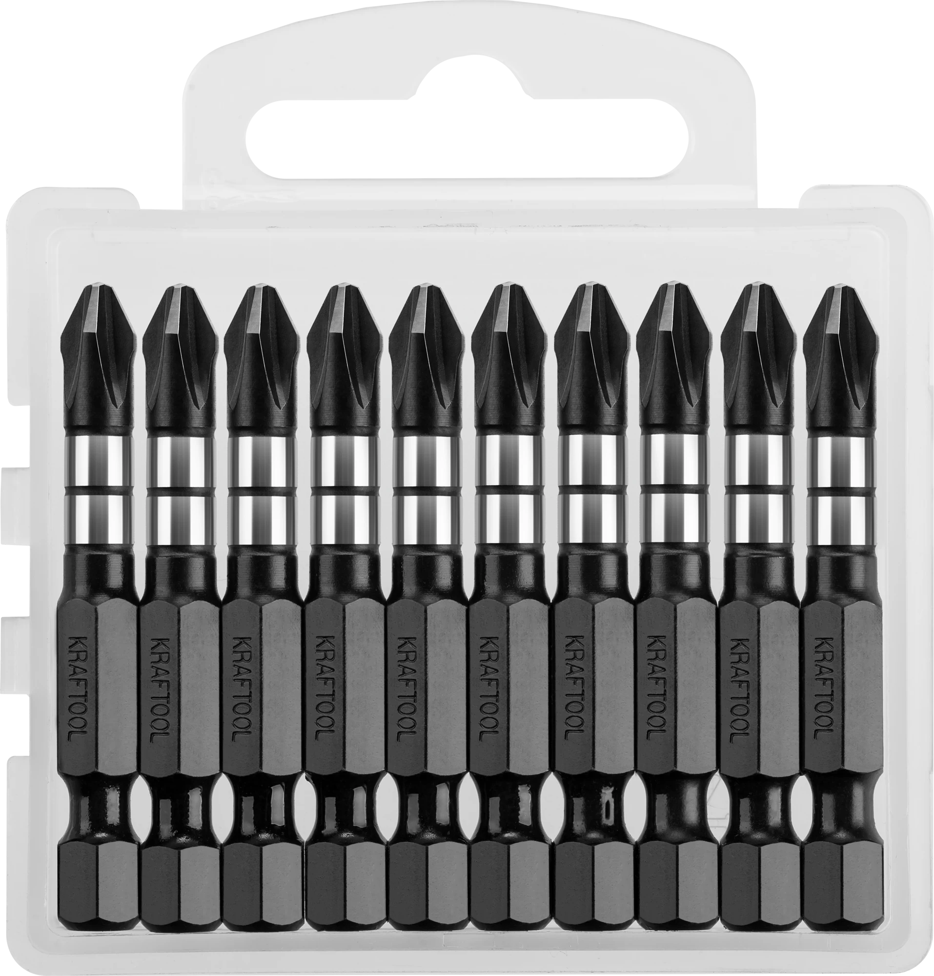 Ударные биты KRAFTOOL Impact PH2, 50 мм, 2 шт (26191-2-50-S2) Ударные биты KRAFTOOL Impact PH2, 50 мм, 2 шт (26191-2-50-S2)