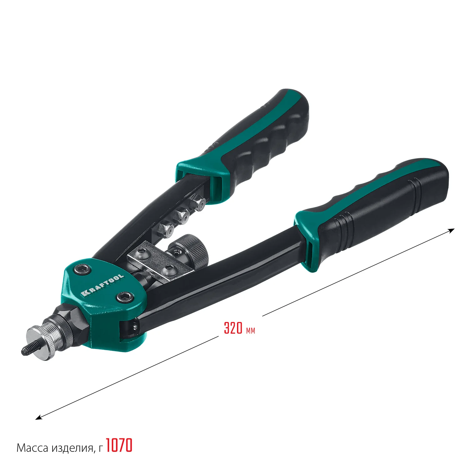 Заклепочник комбинированный двуручный KRAFTOOL 2 вида заклёпок, в кейсе (31181)
