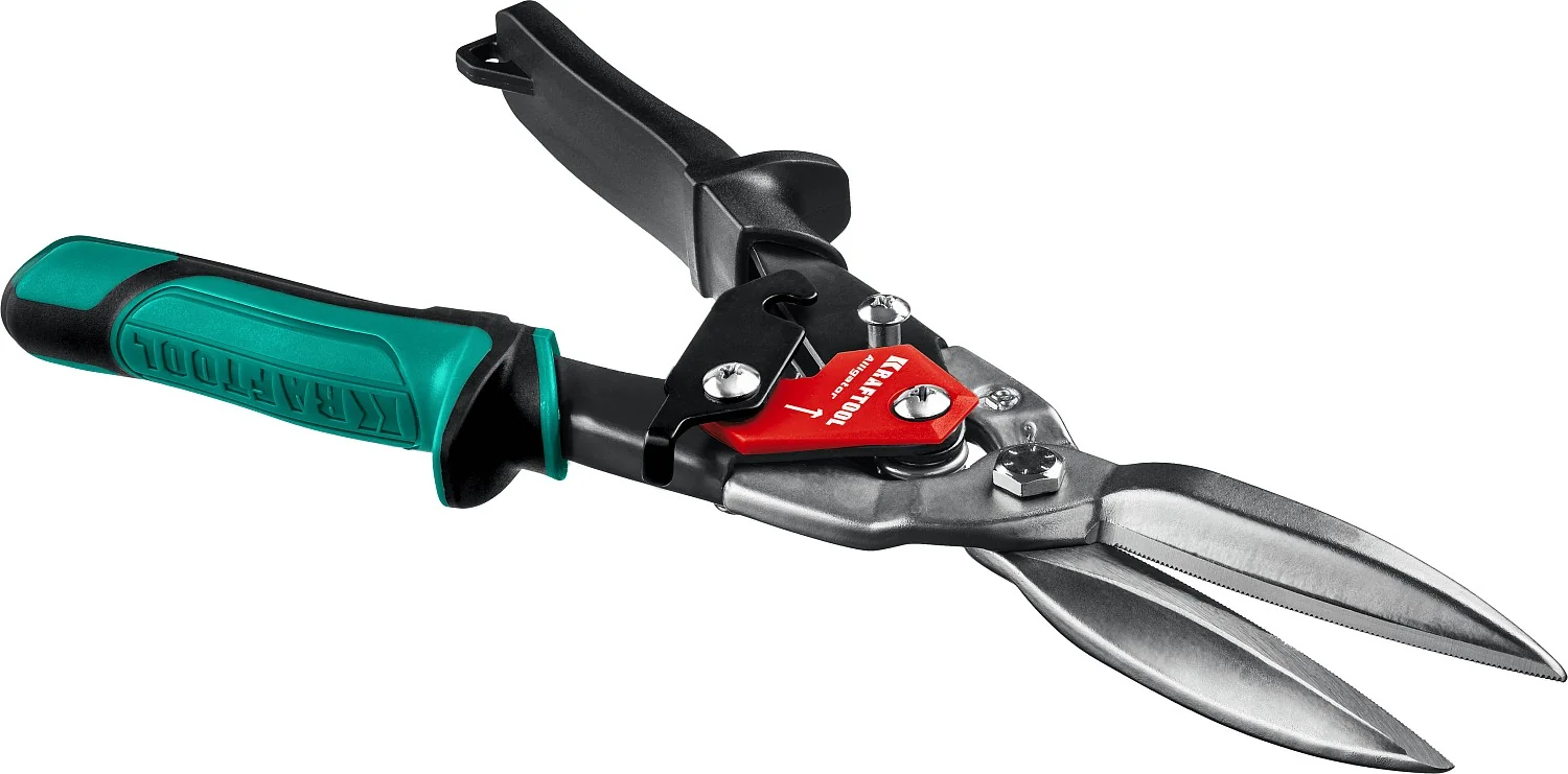 Прямые удлинённые ножницы по металлу KRAFTOOL Alligator, 290 мм (2328-SL)