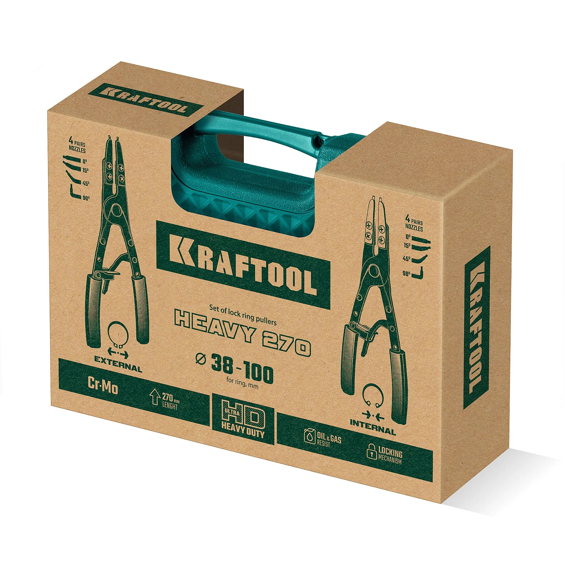 Съемник стопорных колец KRAFTOOL HEAVY 270, внешний/внутренний (22814)