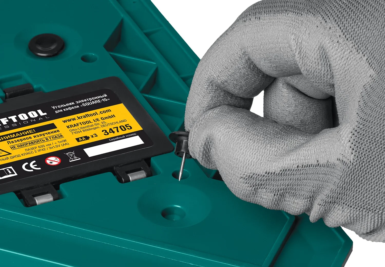 Угольник лазерный KRAFTOOL для кафеля (34705)