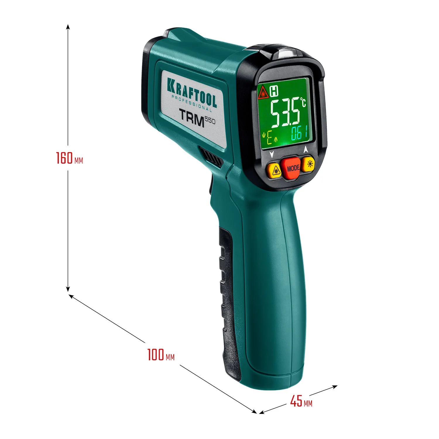 Пирометр инфракрасный KRAFTOOL -50° +550°С (45705-550)