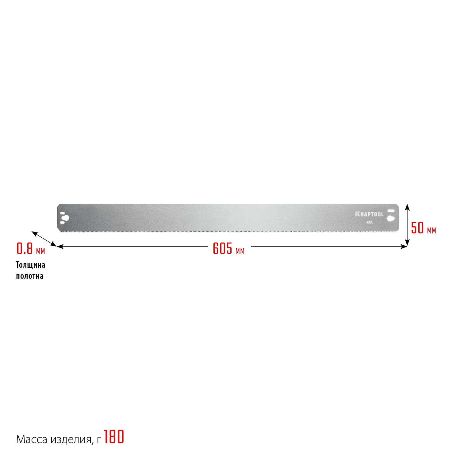 Полотно по металлу для прецизионного стусла KRAFTOOL 600 мм (15451-600-1)