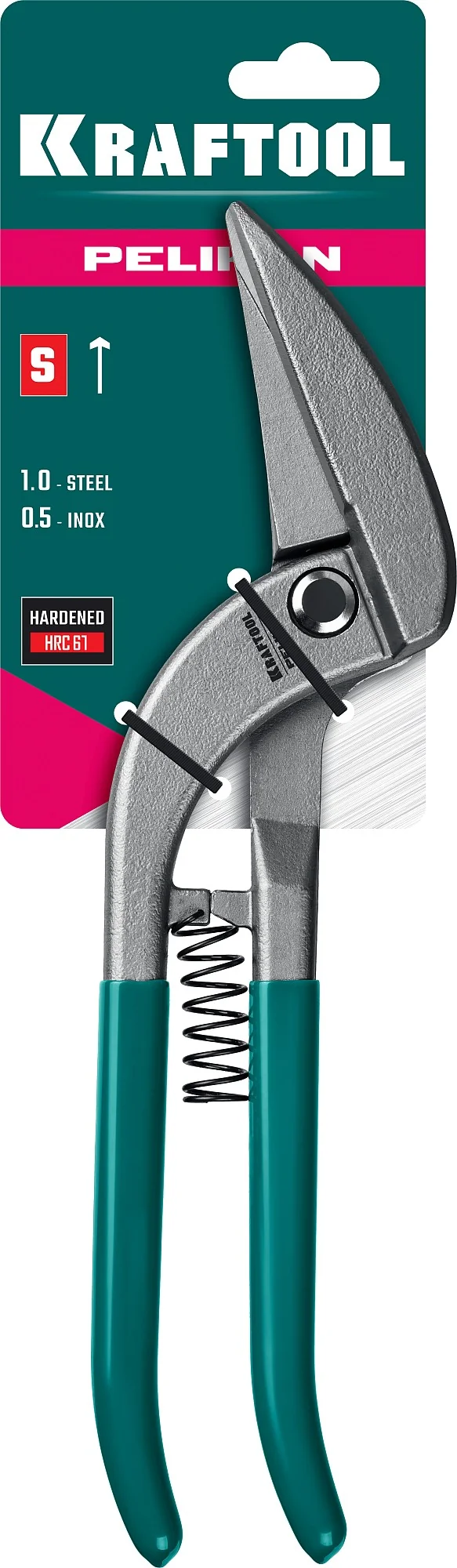 Цельнокованые ножницы по металлу KRAFTOOL Pelikan, 300 мм (23008-30)