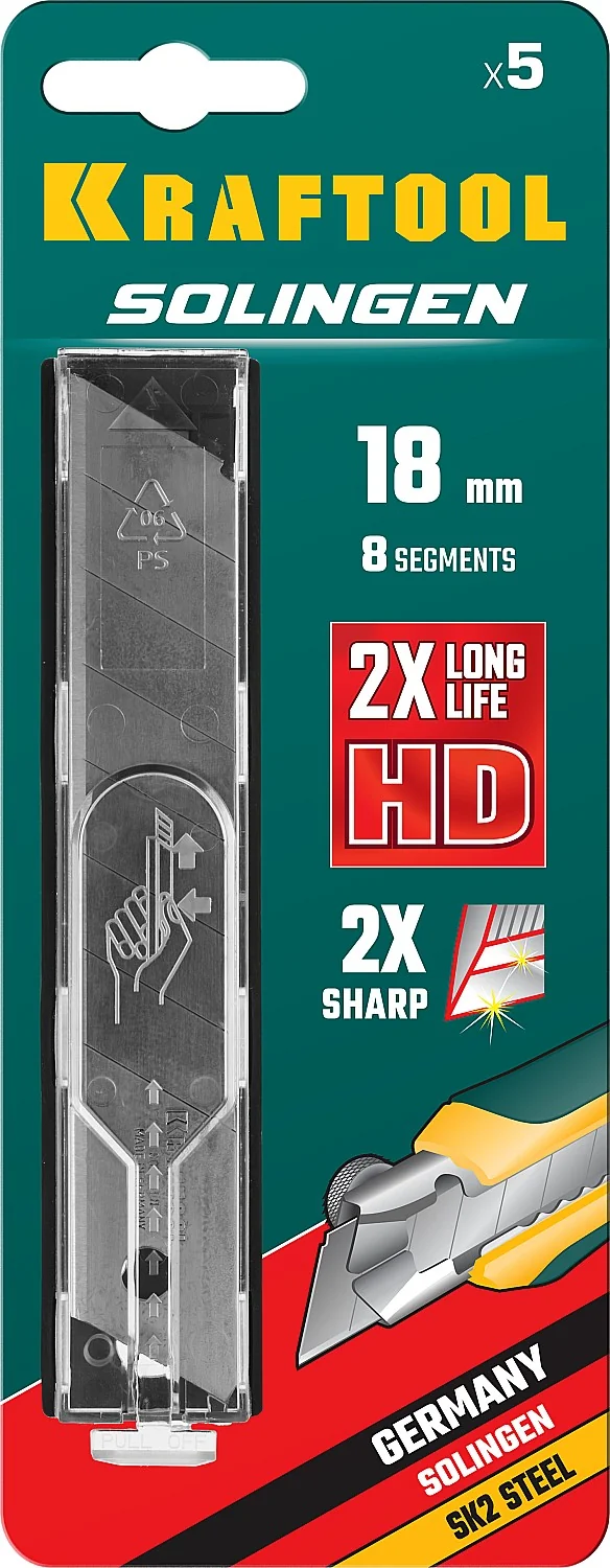 Лезвия сегментированные KRAFTOOL 18 мм, 5 шт (09605-18-S5)
