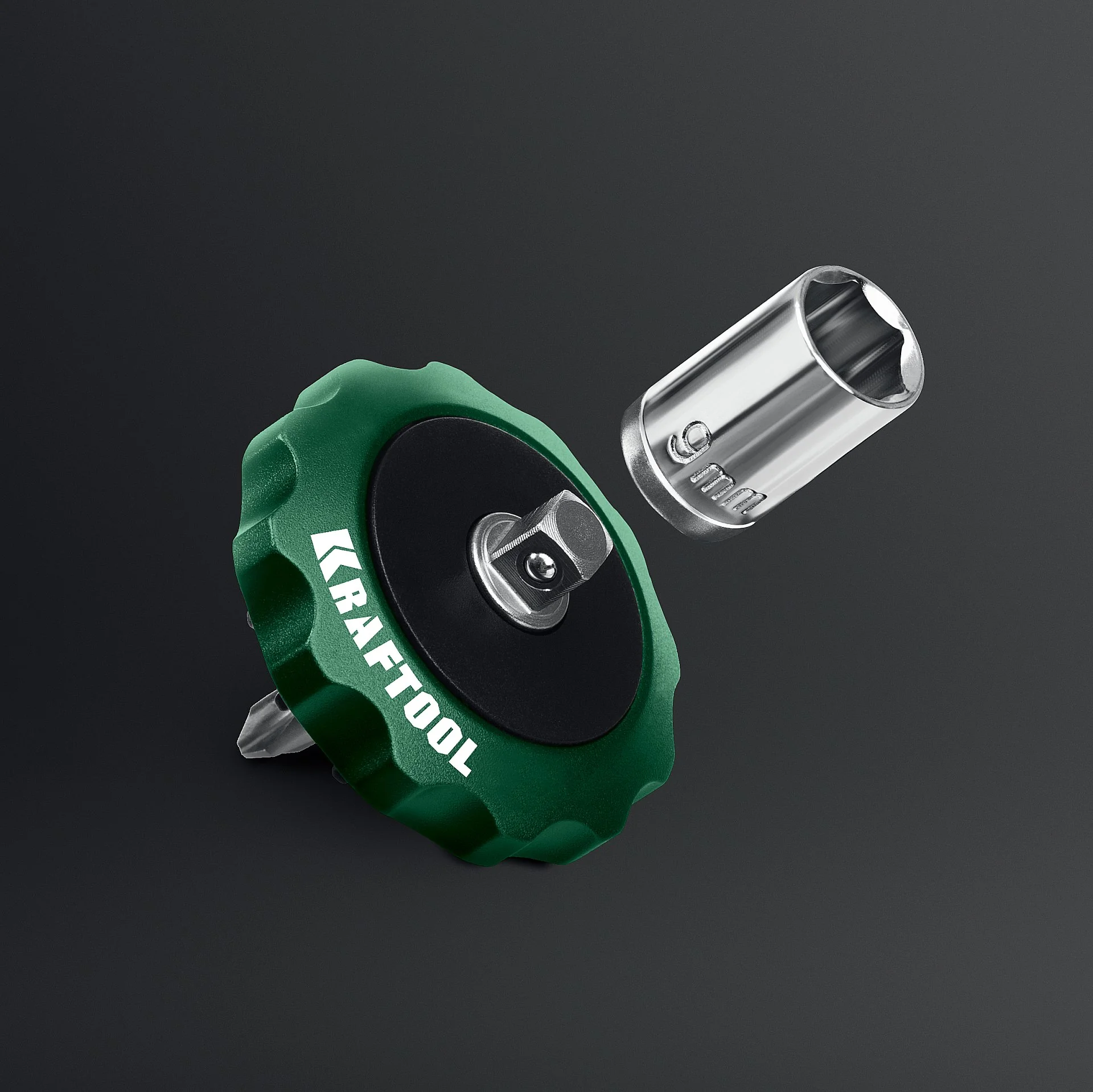 Суперкомпактная реверсивная трещотка для бит и головок KRAFTOOL SPACE Ratchet (25890)