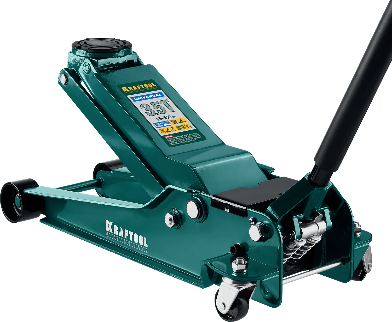 Домкрат подкатной универсальный KRAFTOOL 3.5 т, 95 - 552 мм, для СТО (43454-3.5)