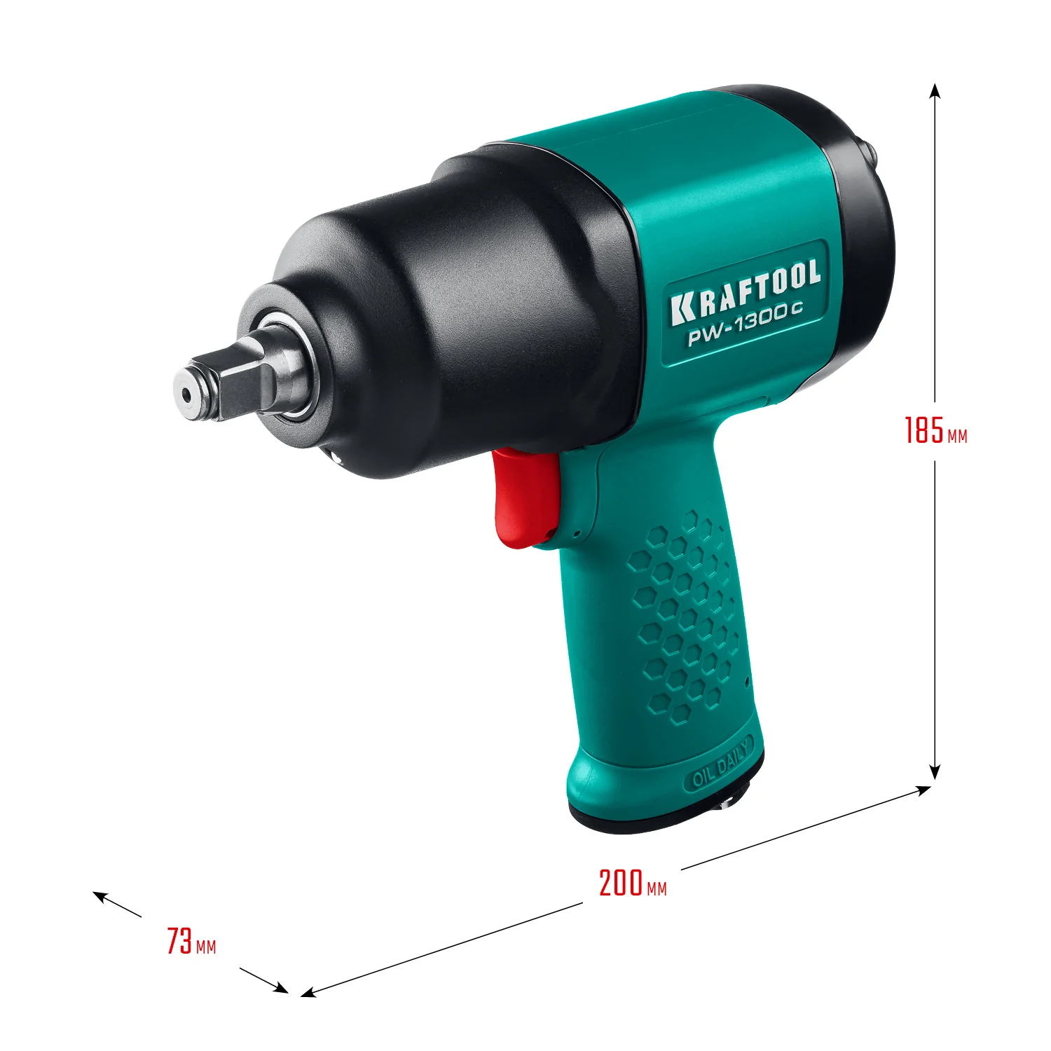 Ударный пневматический гайковерт KRAFTOOL 64205 PW-1300c, 1/2″, 1300 Н·м