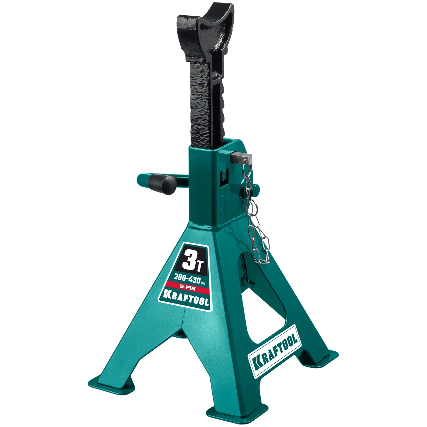 Подставка страховочная усиленная KRAFTOOL 3 т, 280 - 430 мм, со штифтом (43465-3)