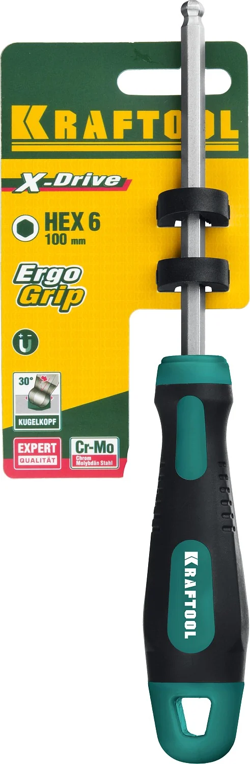 Отвертка KRAFTOOL Х-Drive, Hex6 x 100 (250075-6-100)