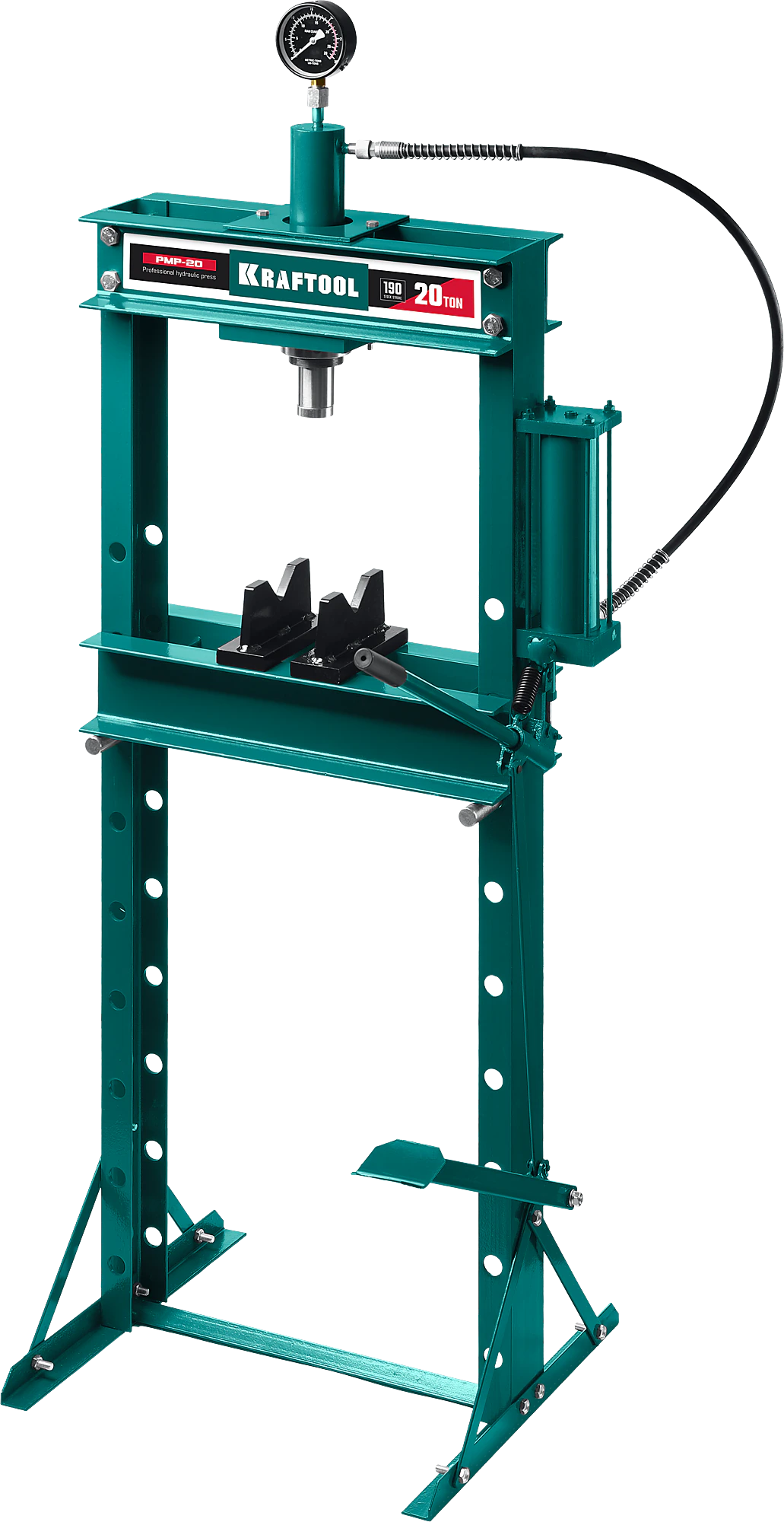 Пресс гидравлический KRAFTOOL 10 т, с гидронасосом и манометром (43472-10)