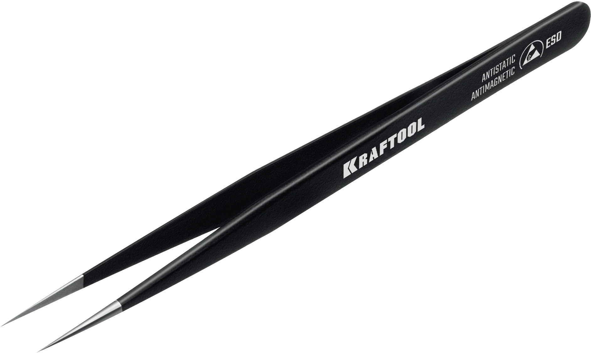 Антистатический антимагнитный прецизионный пинцет KRAFTOOL изогнутый, 116 мм (222126)