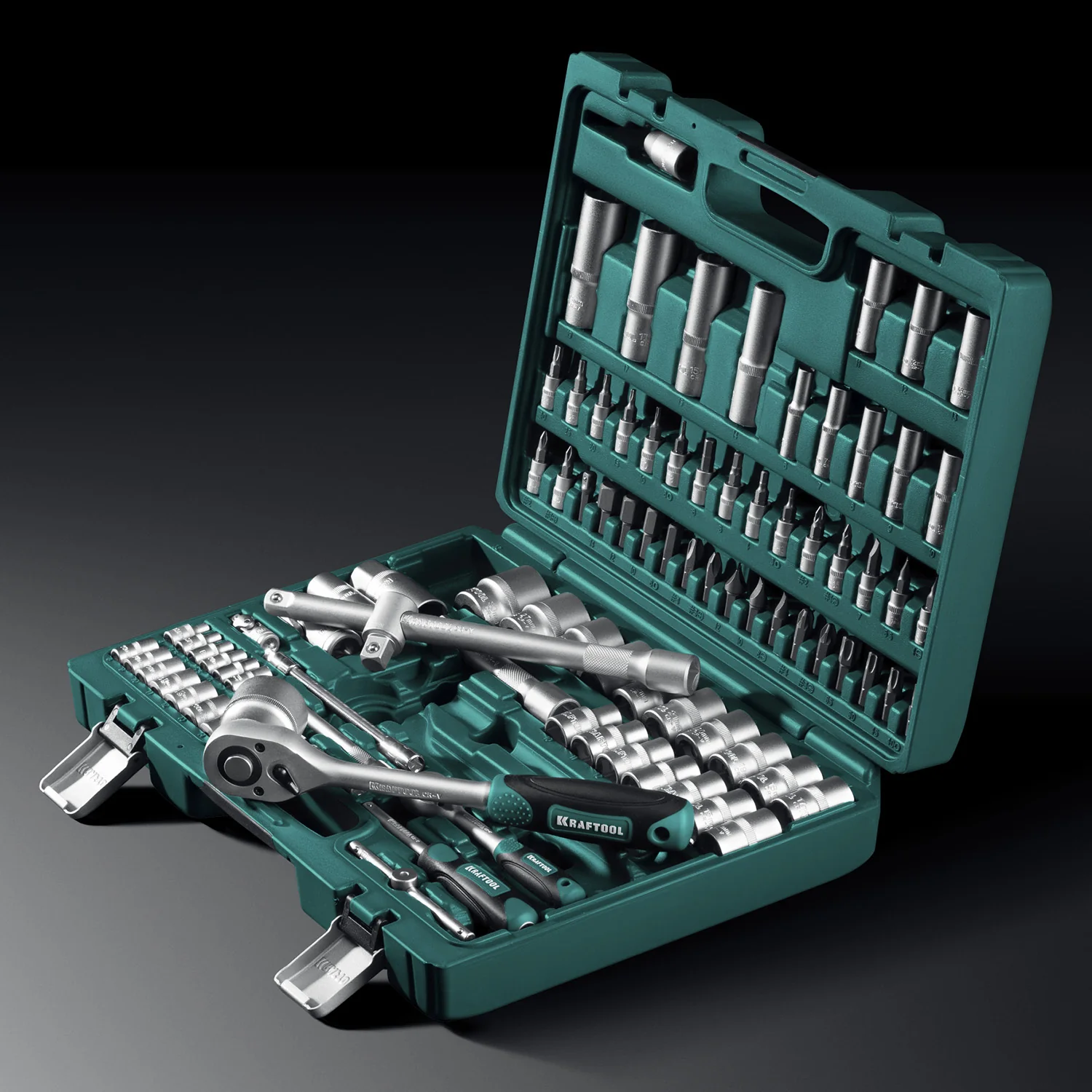 Универсальный набор инструмента KRAFTOOL X-Drive 94, 94 предм., (1/2″+1/4″) (27883-H95)